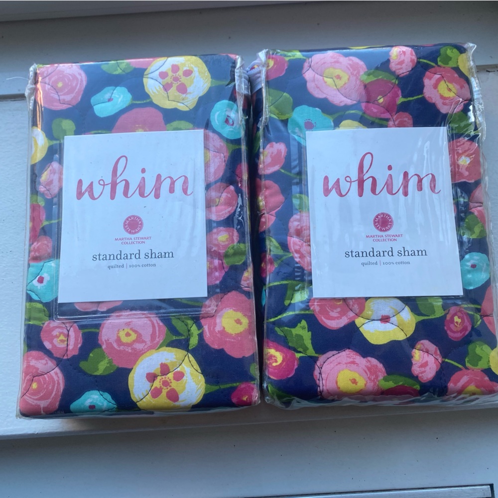 Martha Stewart x Whim floral pillow shams